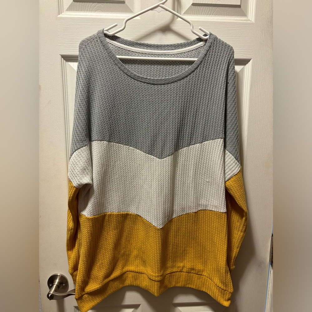 Maurices Multicolored Oversized Ribbed Swrater Sz XL